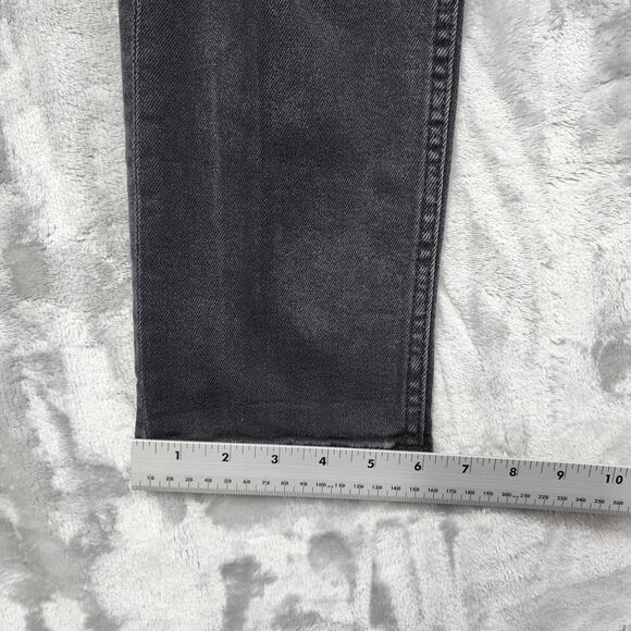 Aeropostale Jeans Womens 6R Faded Black Distressed Ripped Mom High Rise Stretch - Picture 15 of 16